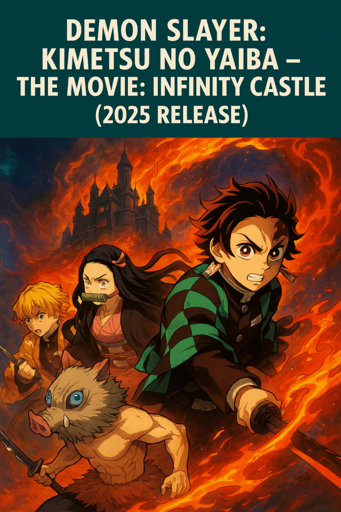 Demon Slayer Infinity Castle movie poster featuring main characters (2025 Release)