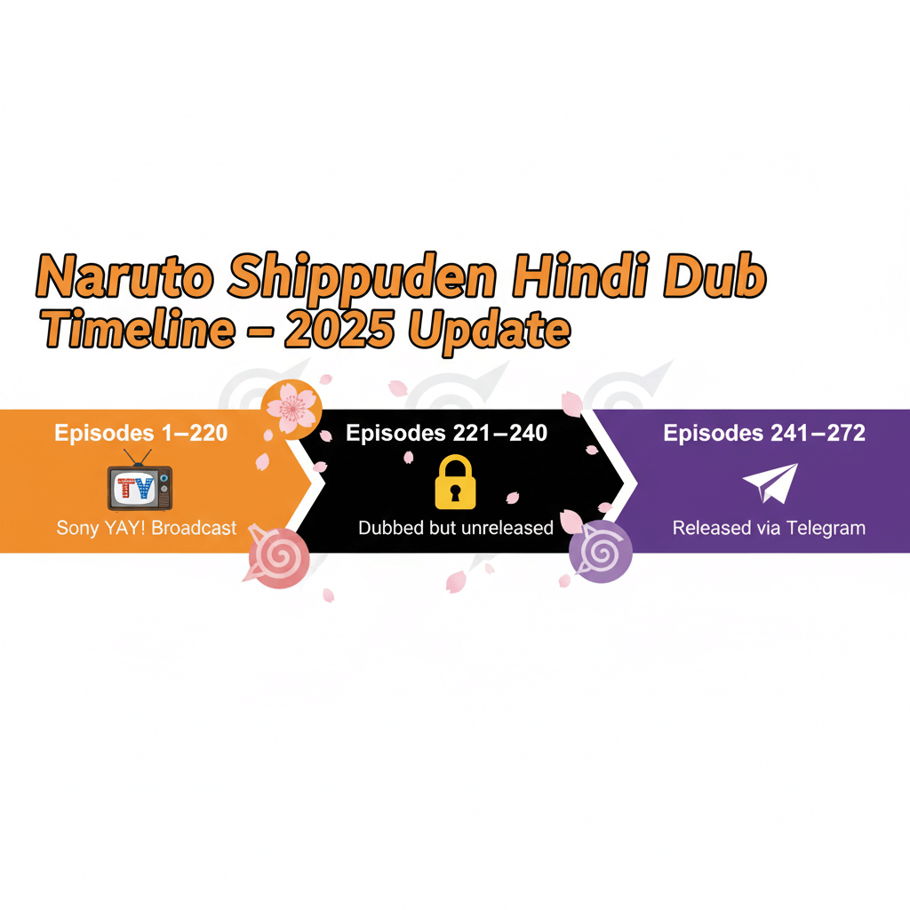 Naruto Shippuden Hindi Dub Episode Timeline – 2025 Update
